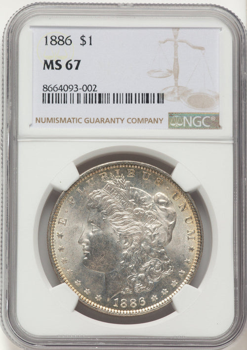 1886 Morgan Dollar NGC MS67