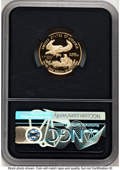 2021-W Type 1 Proof Gold Eagle 1/4 oz FDI John NGC PF70 Mercanti