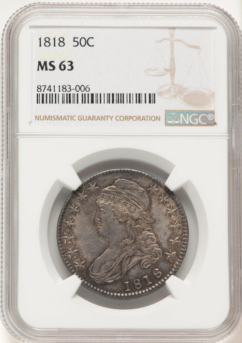 1818 50C O-108 Bust Half Dollar NGC MS63