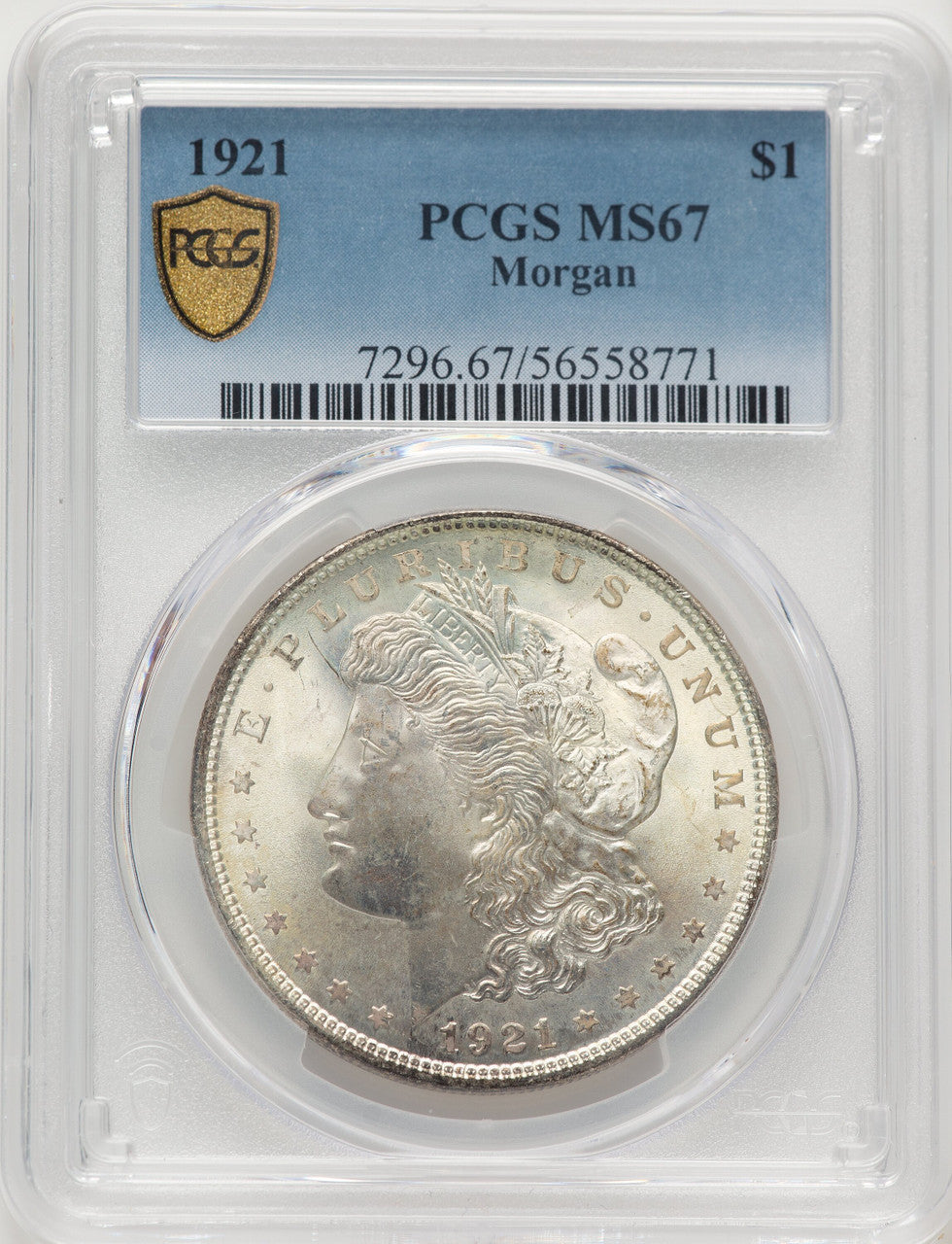 1921 Morgan Morgan Dollar PCGS MS67
