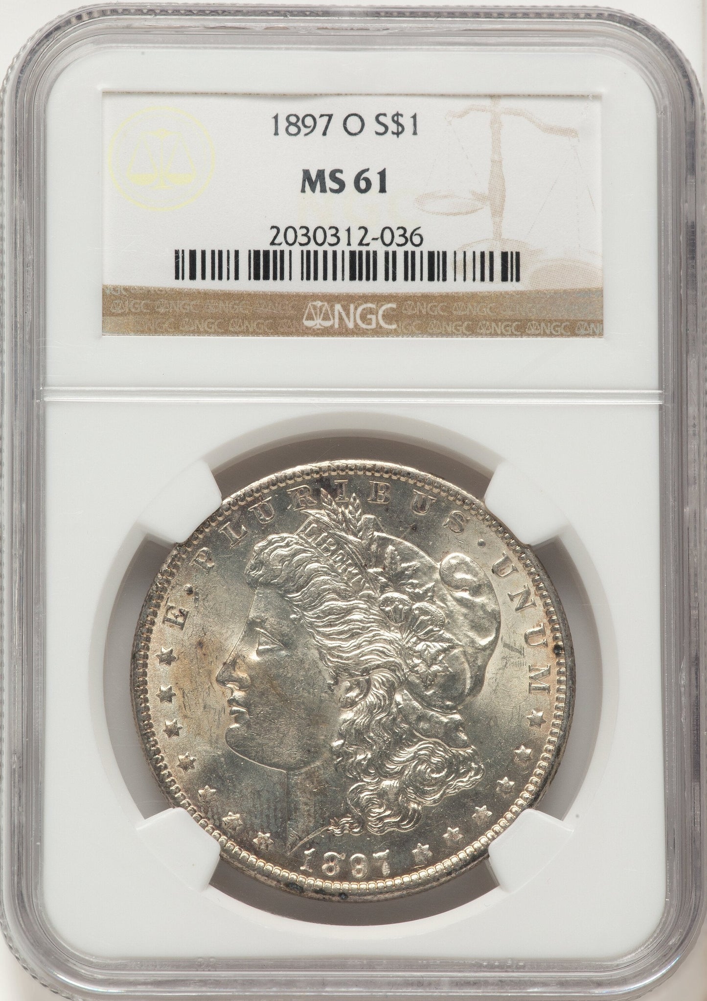 1897-O Morgan Dollar NGC MS61