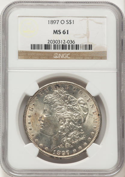 1897-O Morgan Dollar NGC MS61