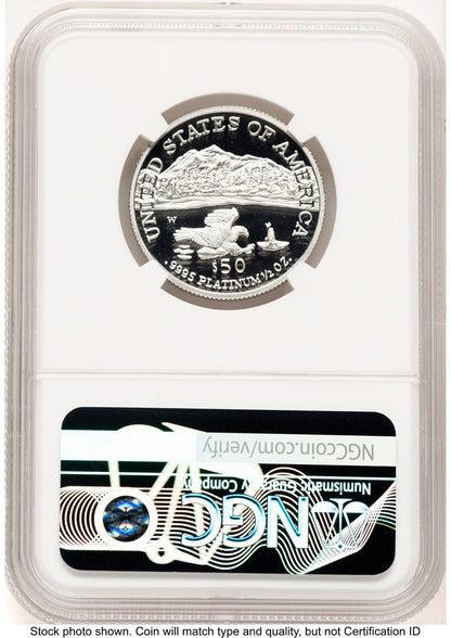 2002-W Proof Platinum Eagle 1/2 oz Brown Label NGC PF70