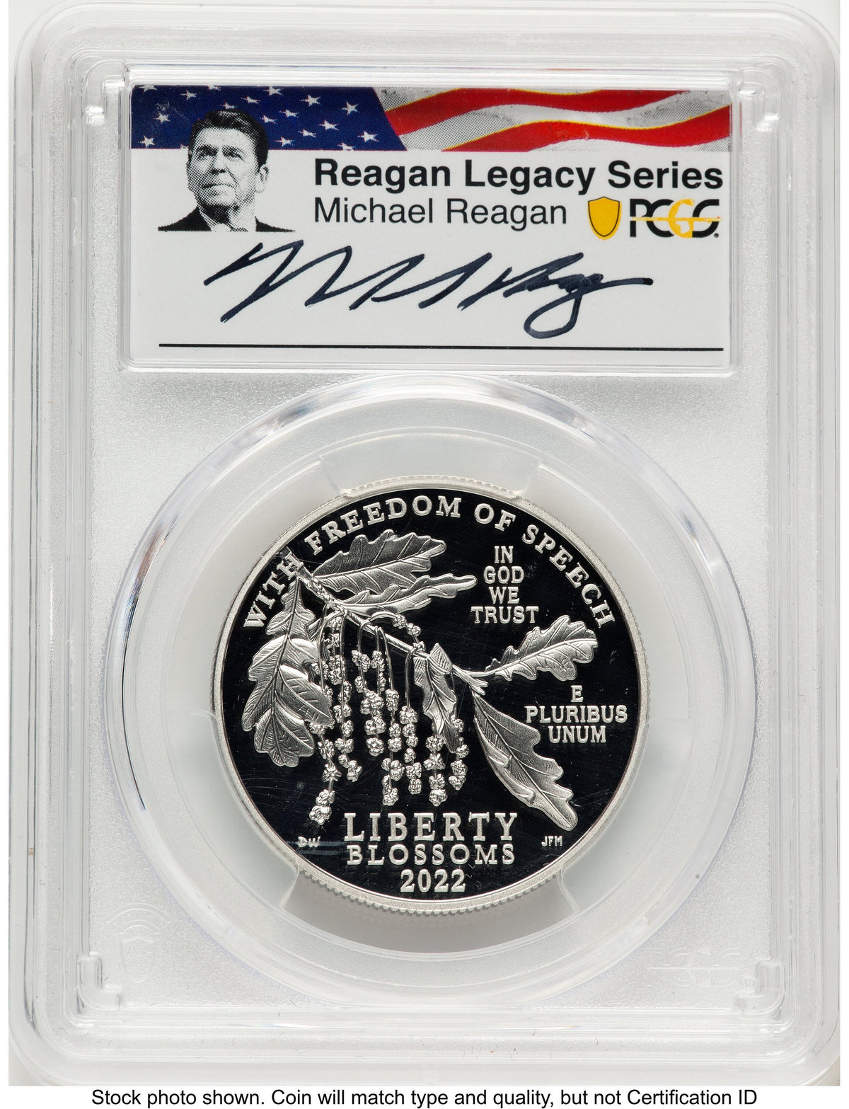 2022-W Proof Platinum Eagle 1 oz AR Reagan Legacy Series Michael Reagan Picture PCGS PR70
