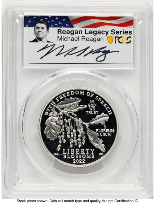 2022-W Proof Platinum Eagle 1 oz AR Reagan Legacy Series Michael Reagan Picture PCGS PR70