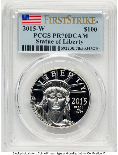 2015-W Proof Platinum Eagle 1 oz FS Flag PCGS PR70