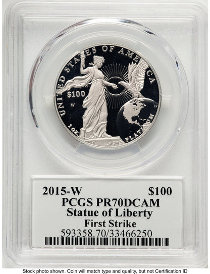 2015-W Proof Platinum Eagle 1 oz FS PCGS PR70 Ed Moy