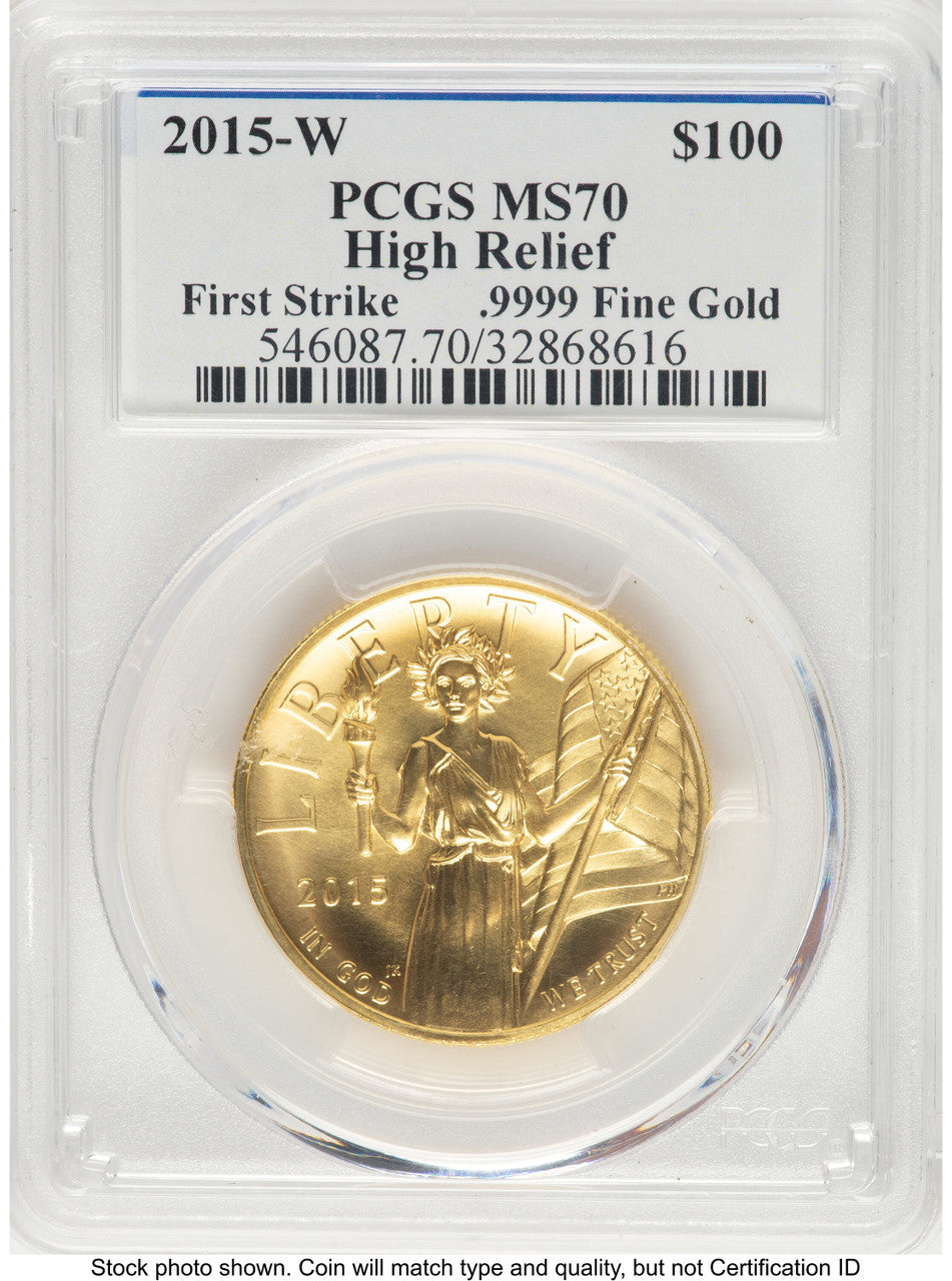 2015-W G$100 American Liberty High Relief FS /John PCGS MS70 Ed Moy Mercanti