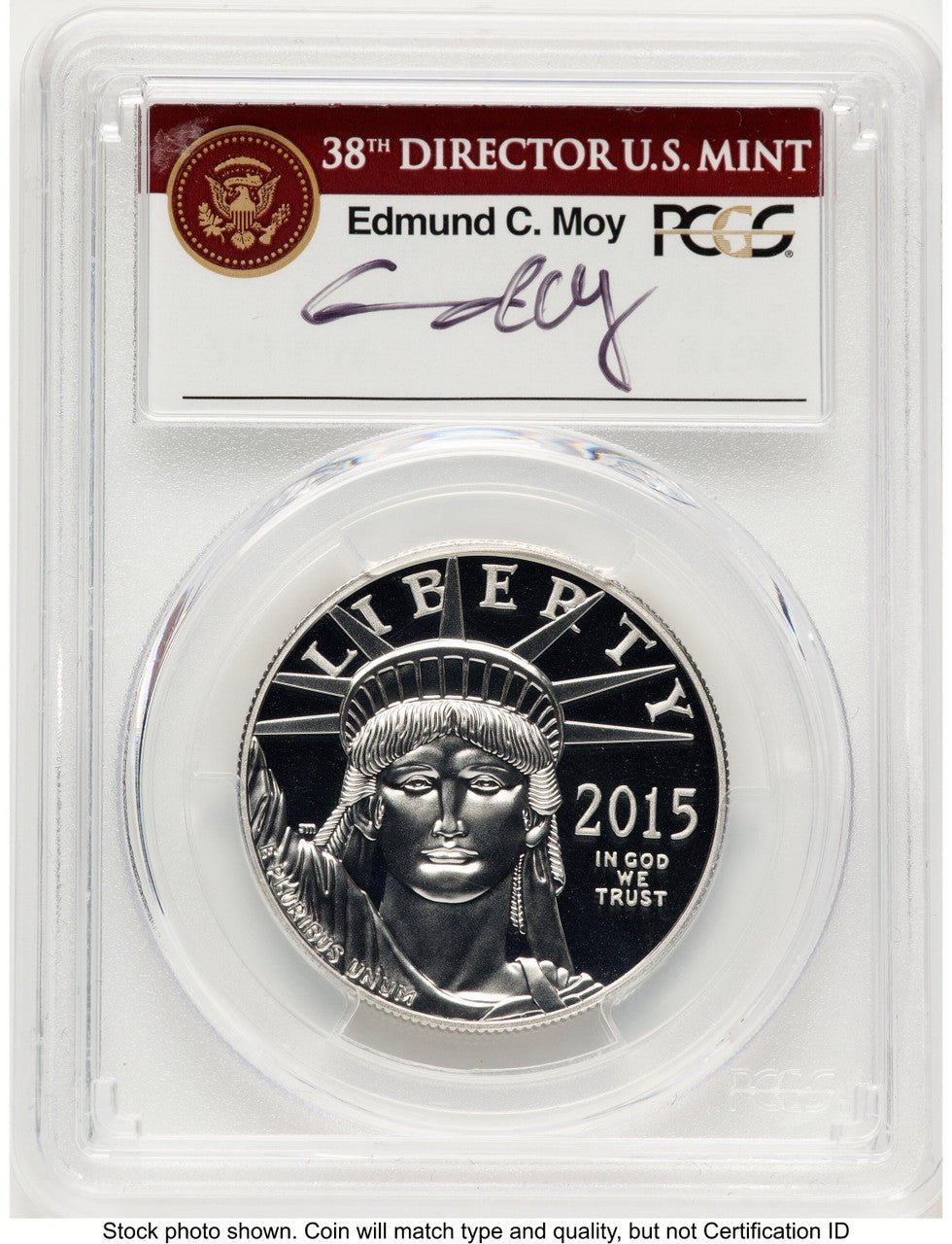 2015-W Proof Platinum Eagle 1 oz PCGS PR70 Ed Moy
