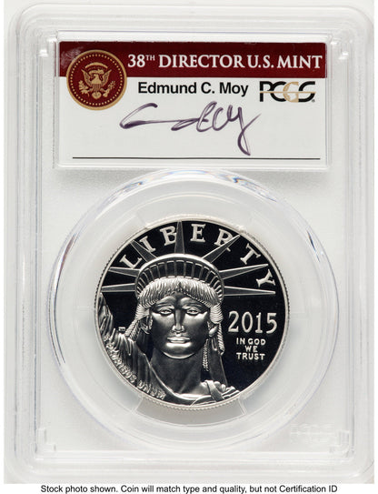 2015-W Proof Platinum Eagle 1 oz PCGS PR70 Ed Moy