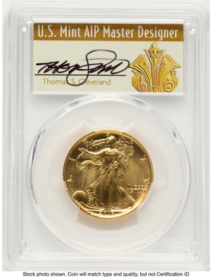 2016-W 50C Walking Liberty 100th Anniversary Gold Centennial FS Thomas Cleveland Art Deco PCGS MS70