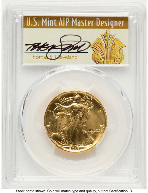 2016-W 50C Walking Liberty 100th Anniversary Gold Centennial FS Thomas Cleveland Art Deco PCGS MS70