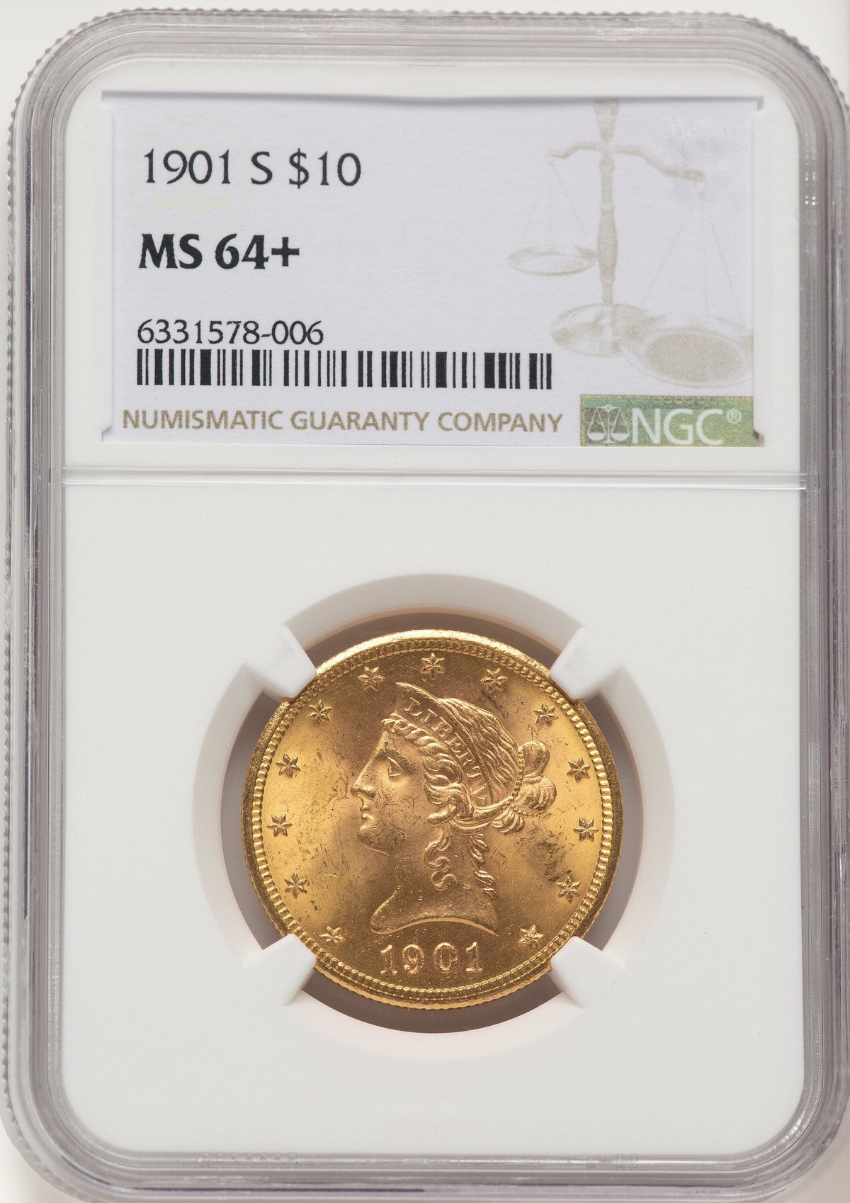 1901-S $10 Liberty Eagle NGC MS64+