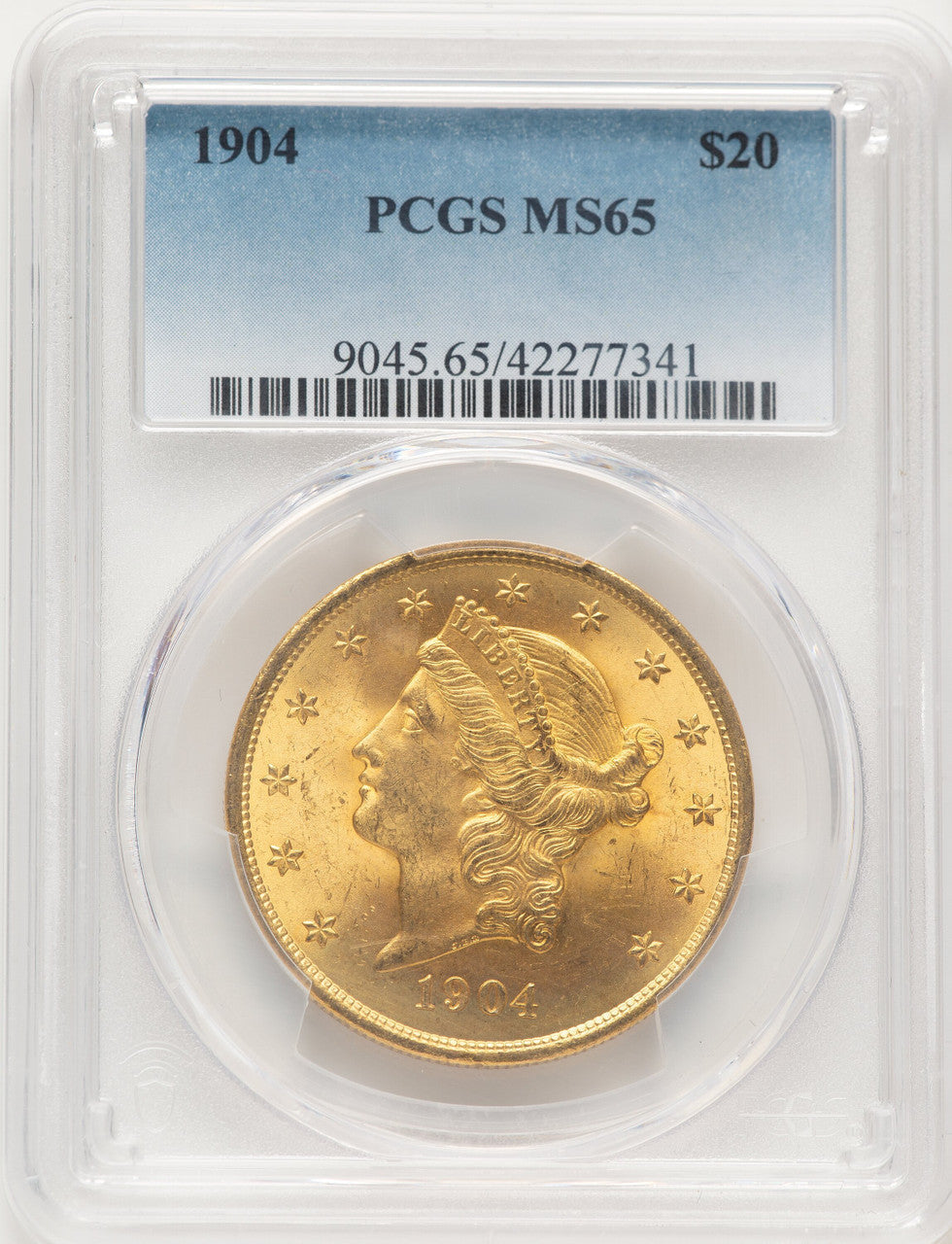 1904 $20 Liberty Liberty Double Eagle PCGS MS65
