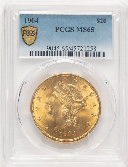1904 $20 Liberty Liberty Double Eagle PCGS MS65