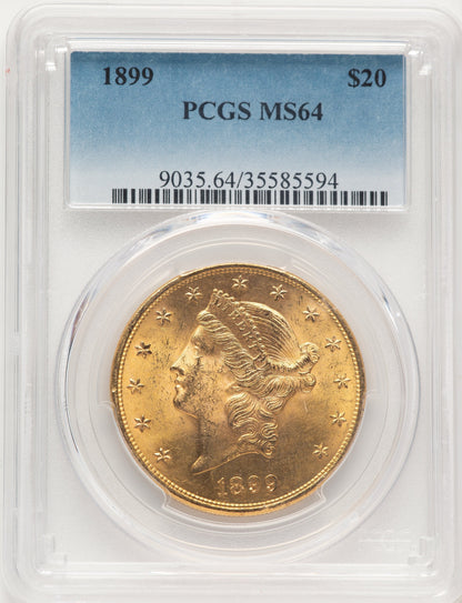 1899 $20 Liberty Double Eagle PCGS MS64