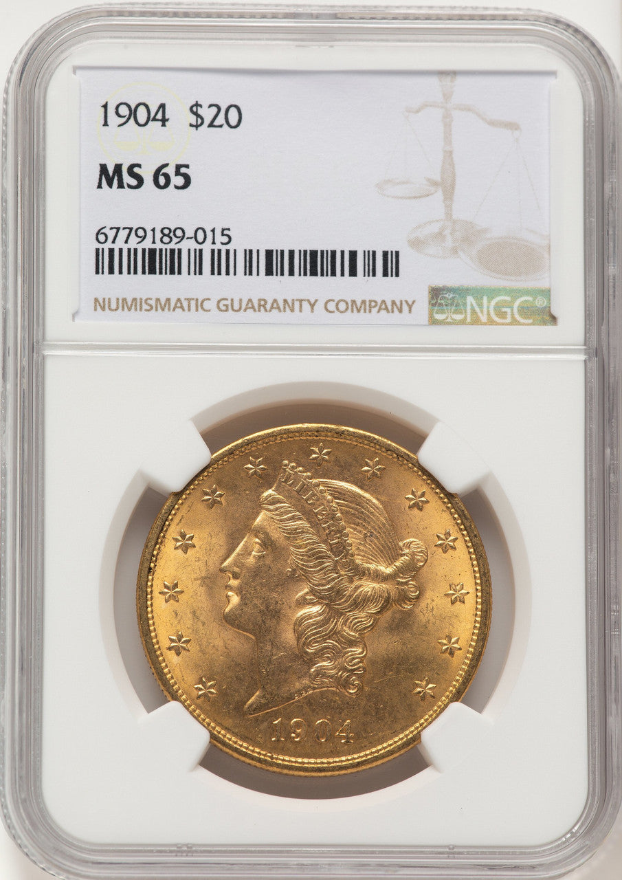 1904 $20 Liberty Liberty Double Eagle NGC MS65