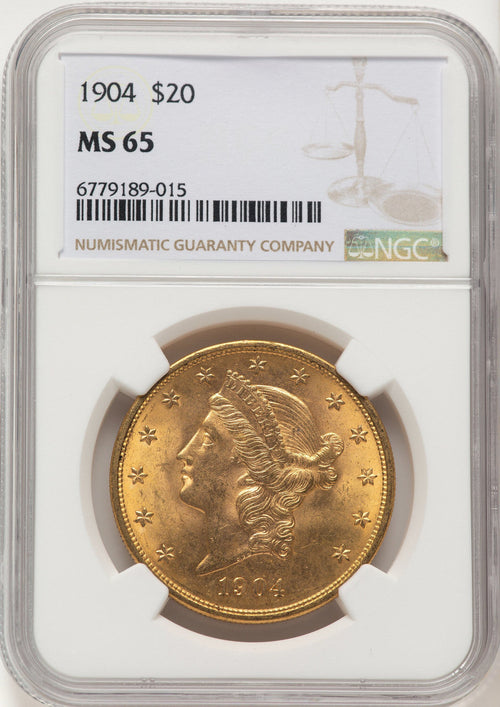 1904 $20 Liberty Liberty Double Eagle NGC MS65