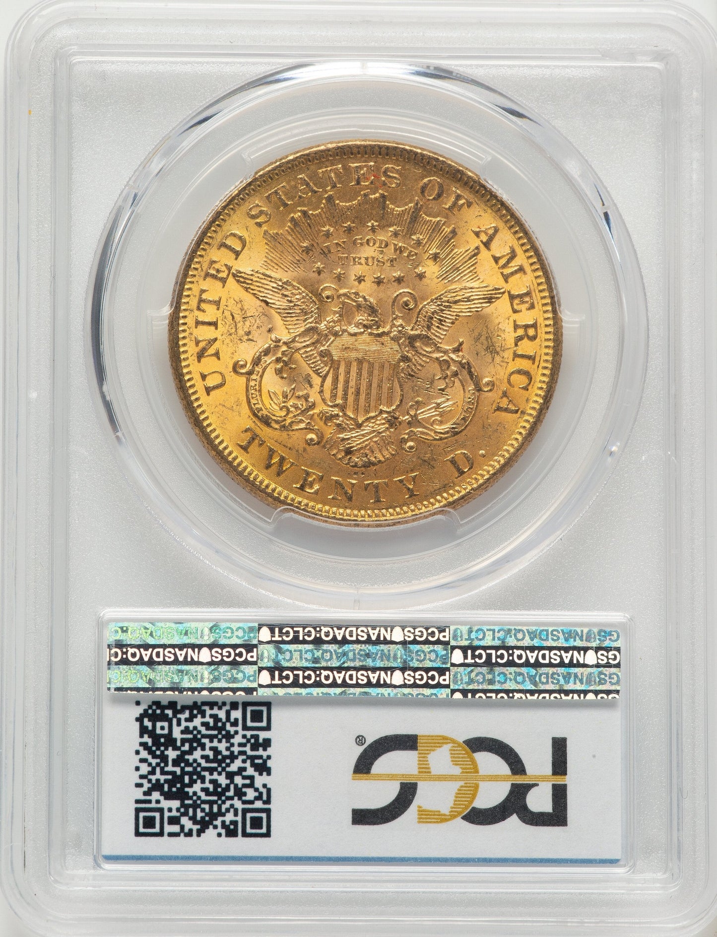 1873 $20 OPEN 3 Liberty Double Eagle PCGS MS61