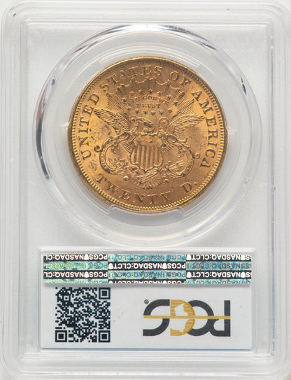 1873 $20 OPEN 3 Liberty Double Eagle PCGS MS61