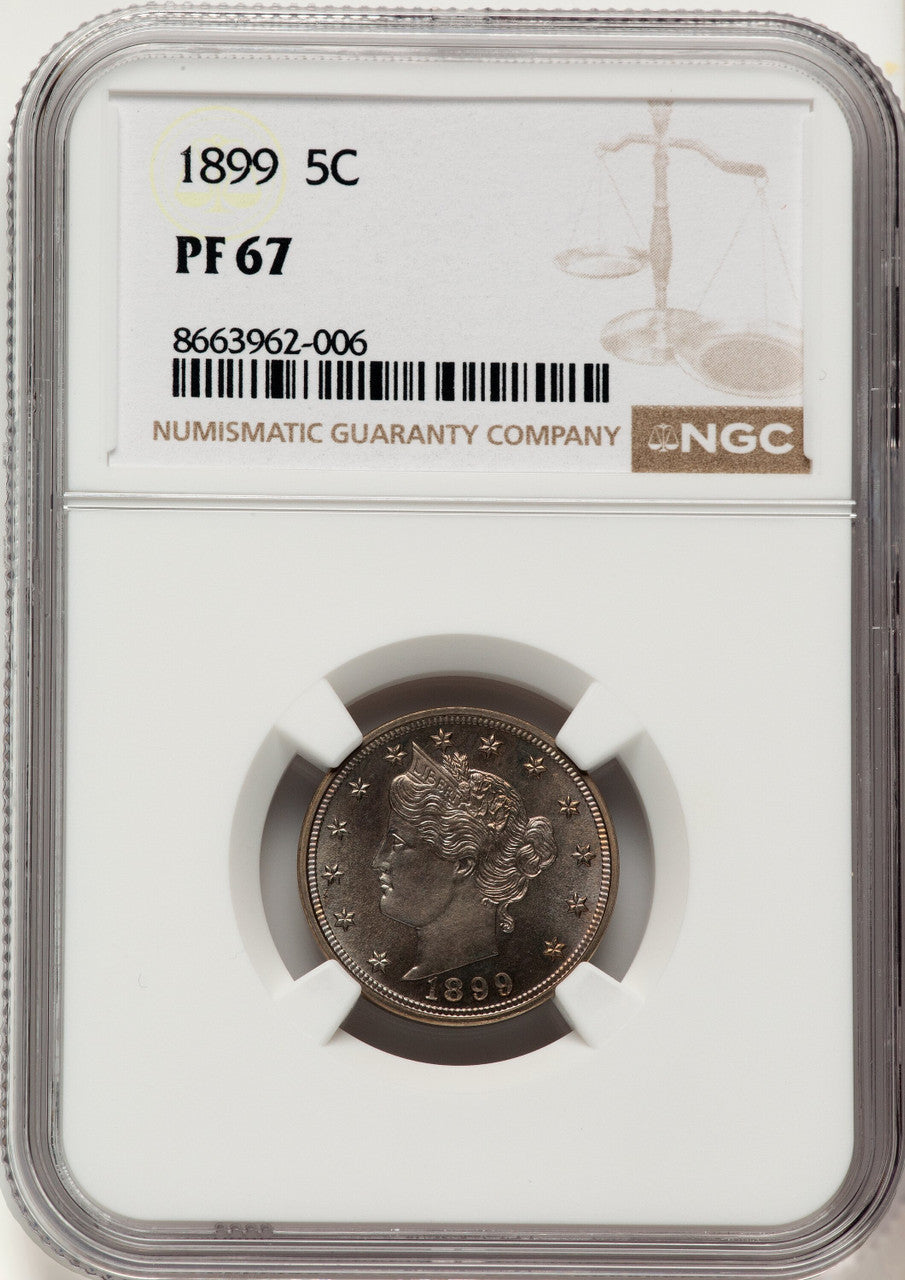 1899 5C Proof Liberty Nickel NGC PR67