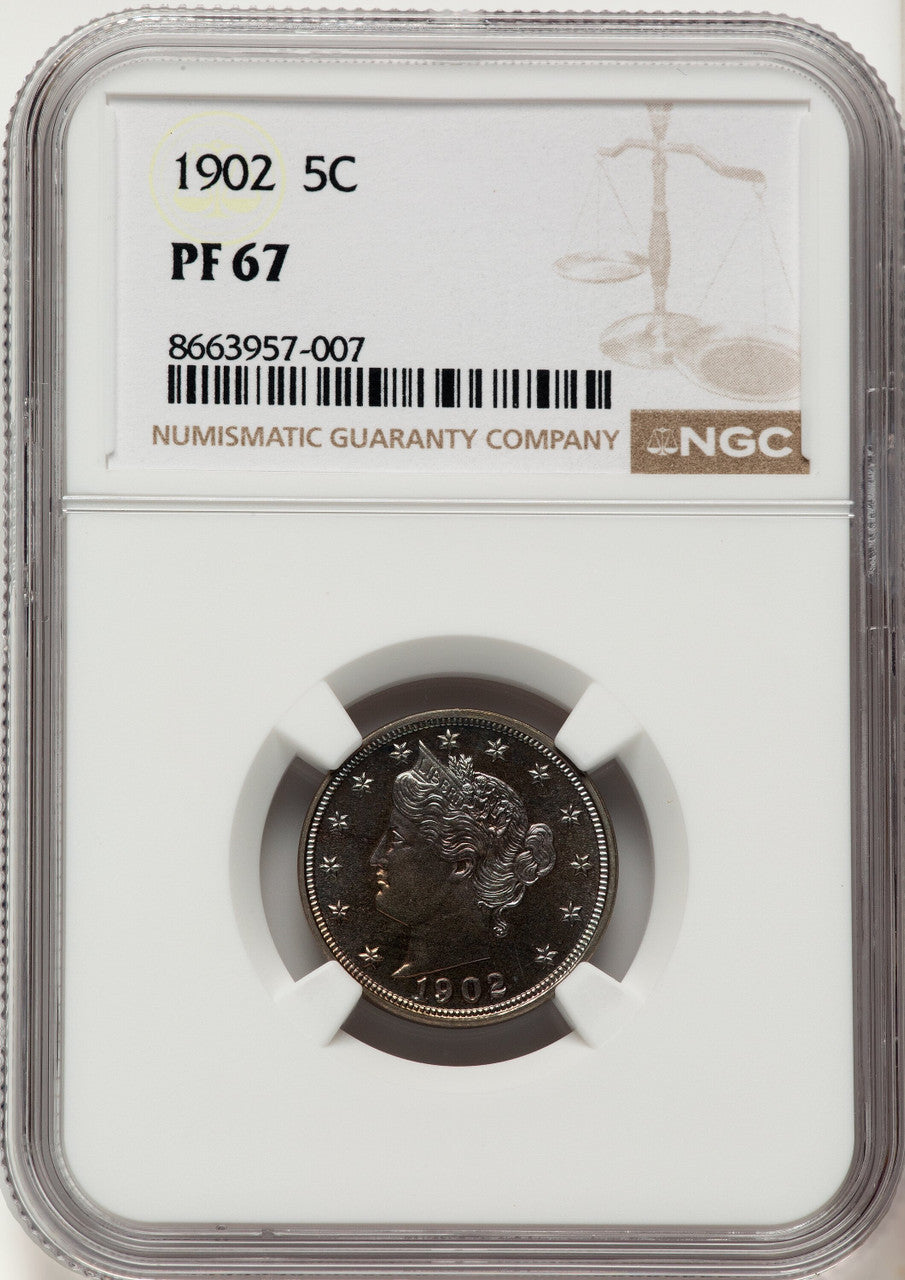 1902 5C Proof Liberty Nickel NGC PR67