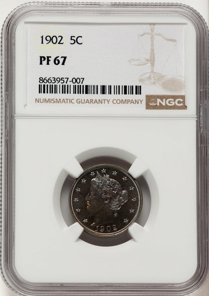 1902 5C Proof Liberty Nickel NGC PR67