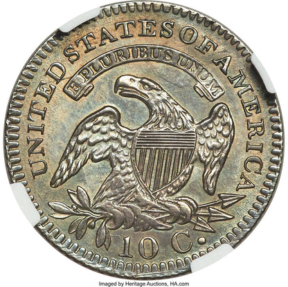 1821 10C Large Date Bust Dime NGC MS65