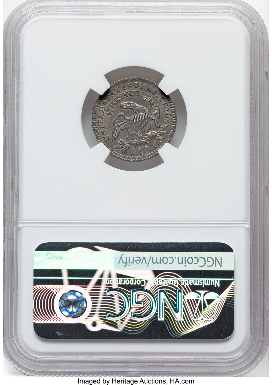 1821 10C Large Date Bust Dime NGC MS65
