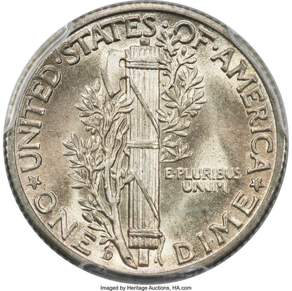 1942/1-D 10C FS-101 FB CAC Mercury Dime PCGS MS64+