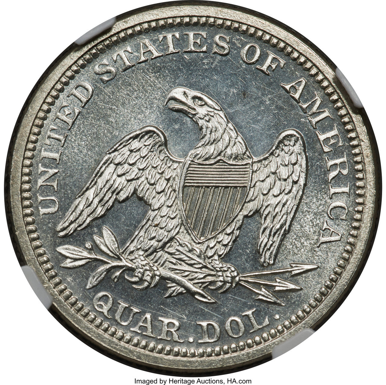 1860 25C CA Proof Seated Quarter NGC PR65