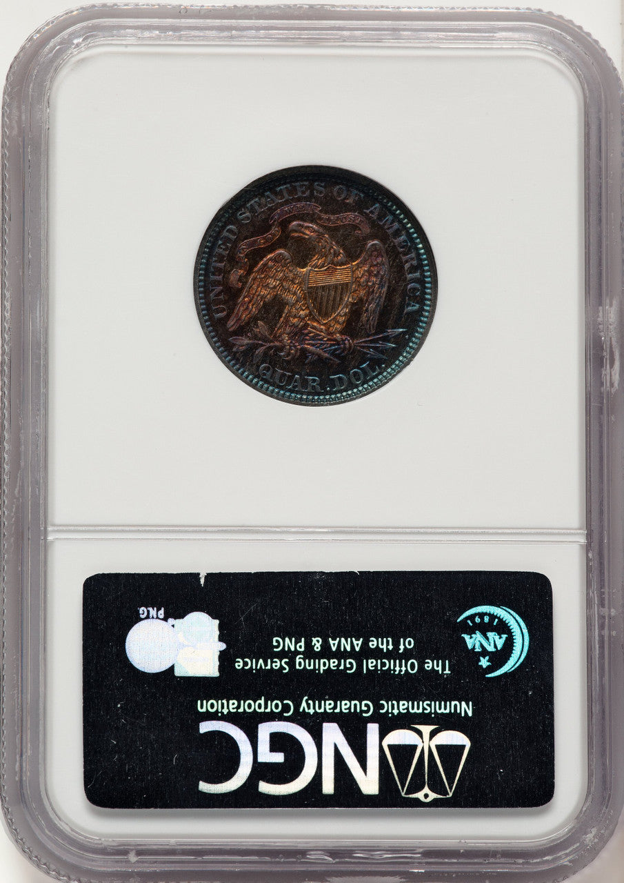 1873 No Arrows Proof Seated Quarter NGC PR68