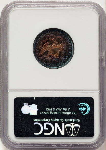 1873 No Arrows Proof Seated Quarter NGC PR68