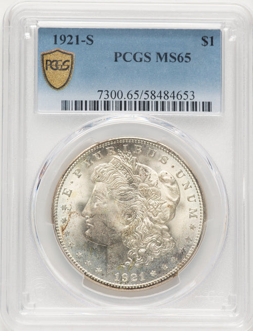 1921-S Morgan Dollar PCGS MS65