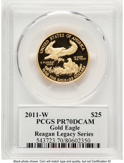 2011-W Proof Gold Eagle 1/2 oz Reagan Legacy Series Michael Reagan PCGS PR70