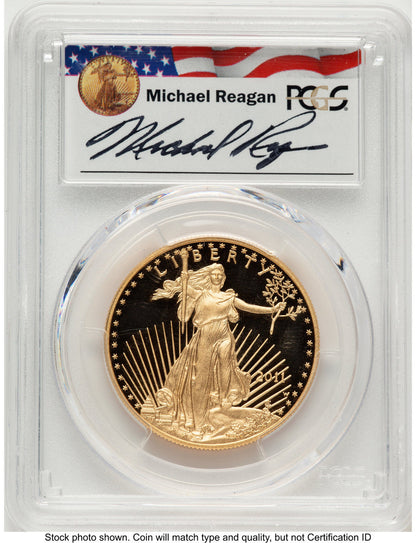 2011-W Proof Gold Eagle 1 oz Reagan Legacy Series Michael Reagan PCGS PR70