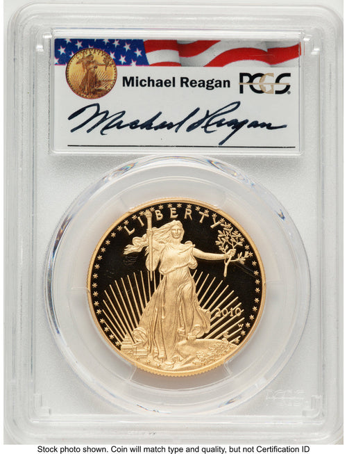 2010-W Proof Gold Eagle 1 oz Reagan Legacy Series Michael Reagan PCGS PR70
