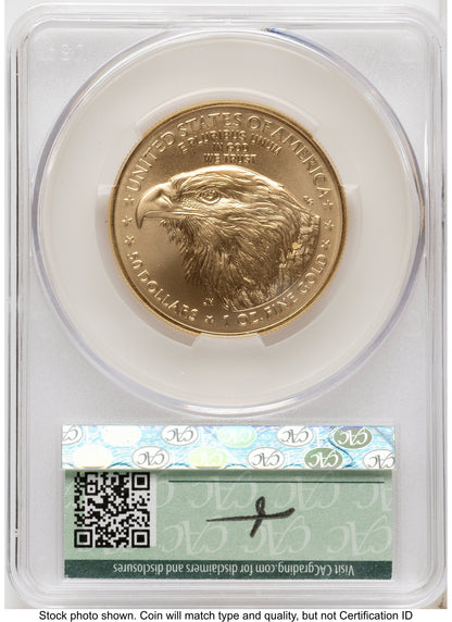 2026 Gold Eagle 1 oz First Day of Delivery Louis Palafoutas CACG MS70