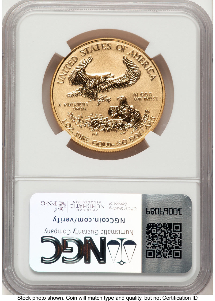 2006-W Reverse Proof Gold Eagle 1 oz Brown Label NGC PF70