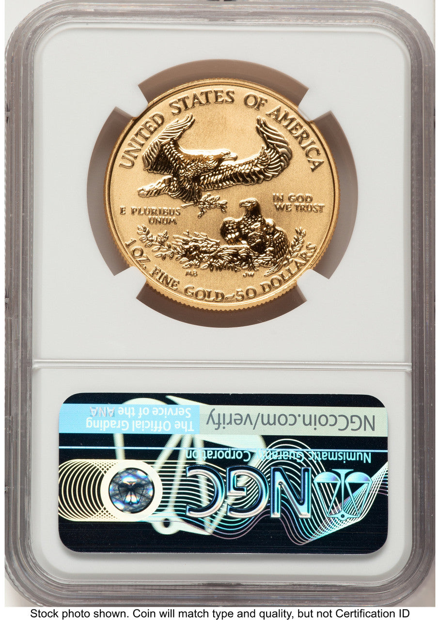 2006-W Reverse Proof Gold Eagle 1 oz Eagle Anniversary Label NGC PF70