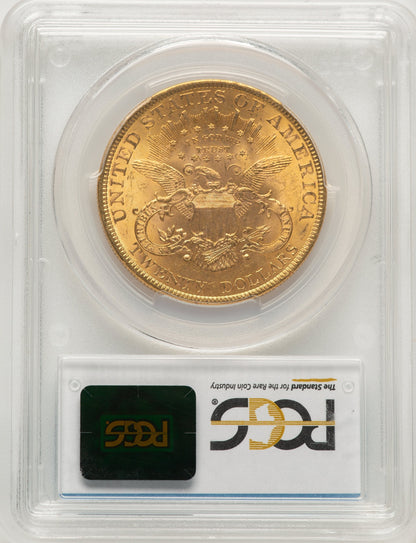 1900 $20 CAC Blue Gradient Liberty Double Eagle PCGS MS63