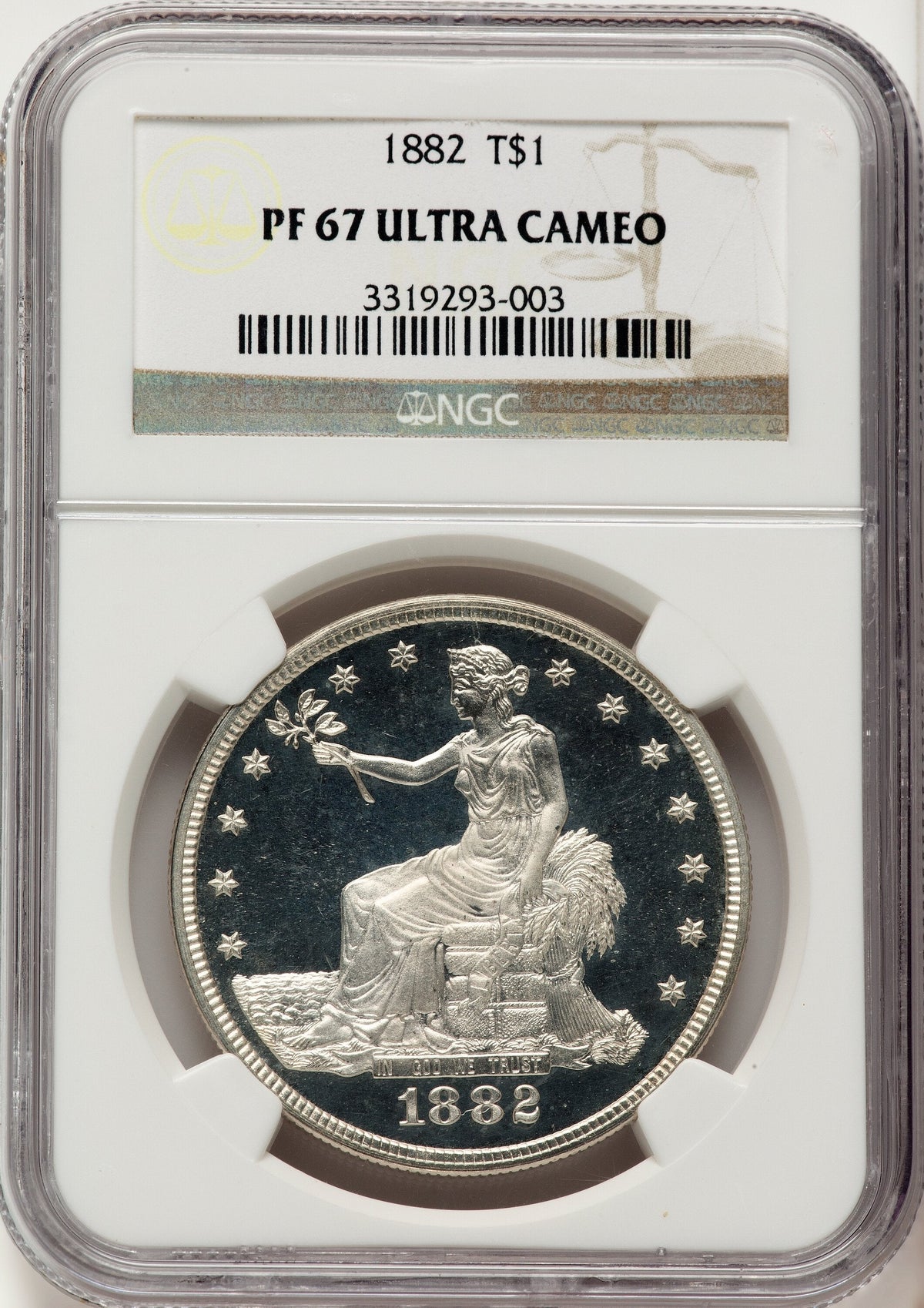 1882 T$1 Proof Trade Dollar NGC PR67