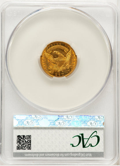 1831 $2.50 Early Quarter Eagle CACG MS63
