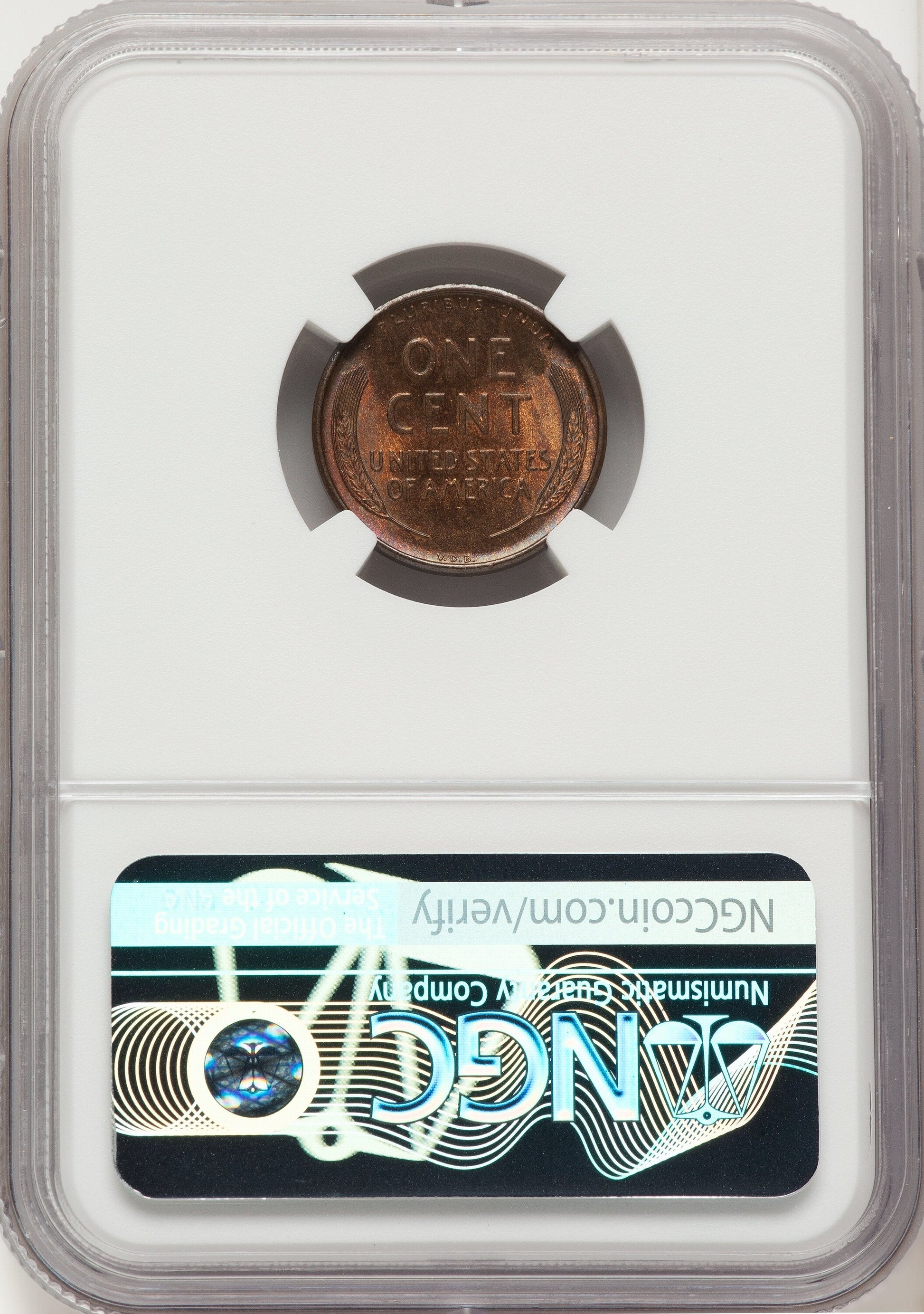 1909-S 1C VDB RB Lincoln Cent NGC MS65