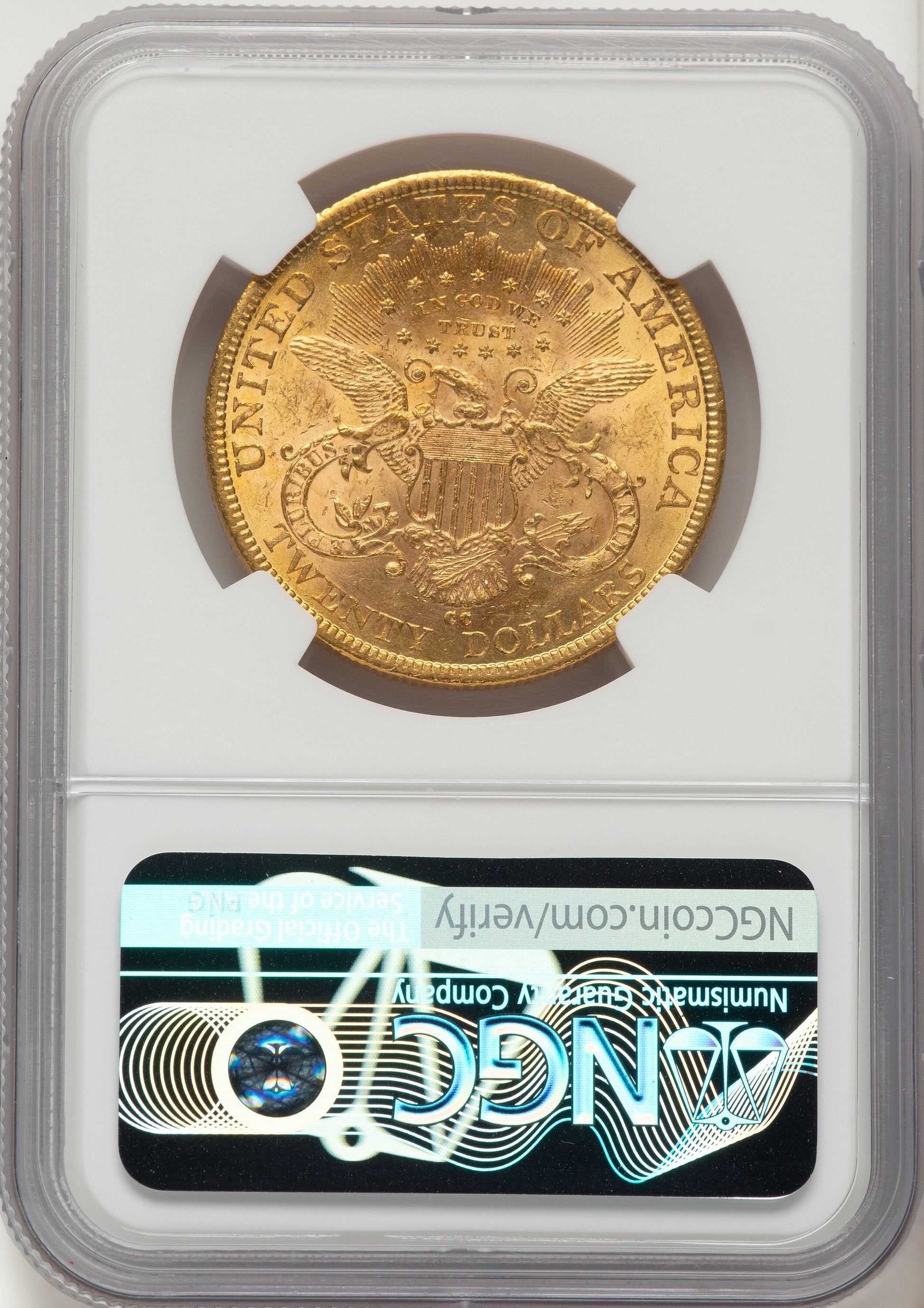 1884-CC $20 Liberty Double Eagle NGC MS61