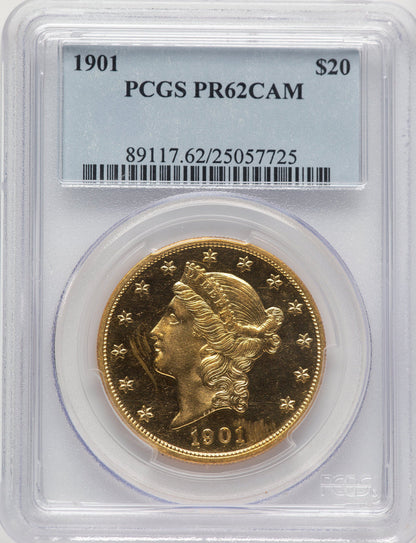 1901 $20 CA Proof Liberty Double Eagle PCGS PR62