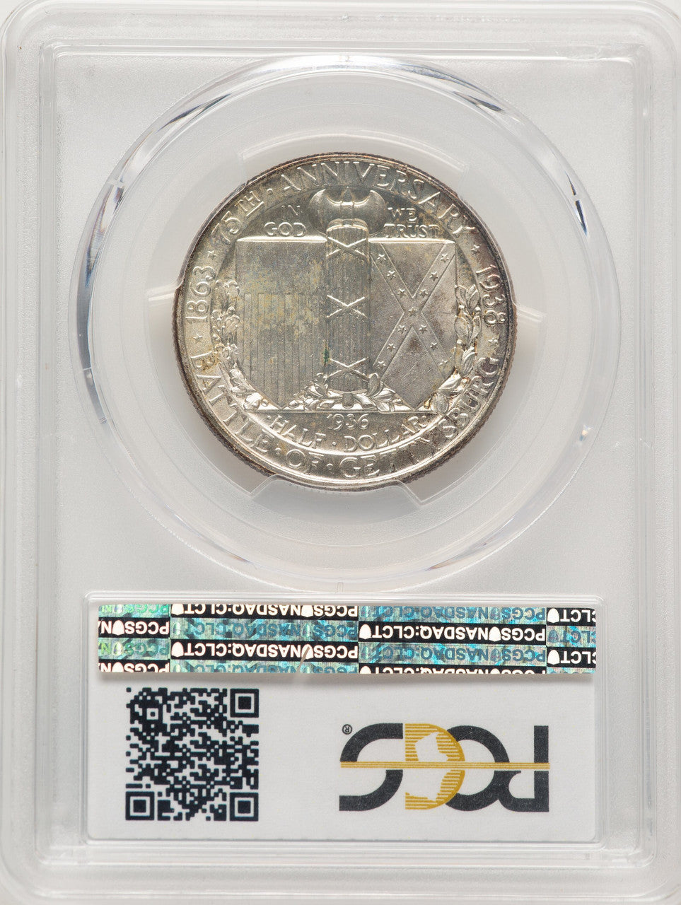 1936 50C Gettysburg Commemorative Silver PCGS MS65