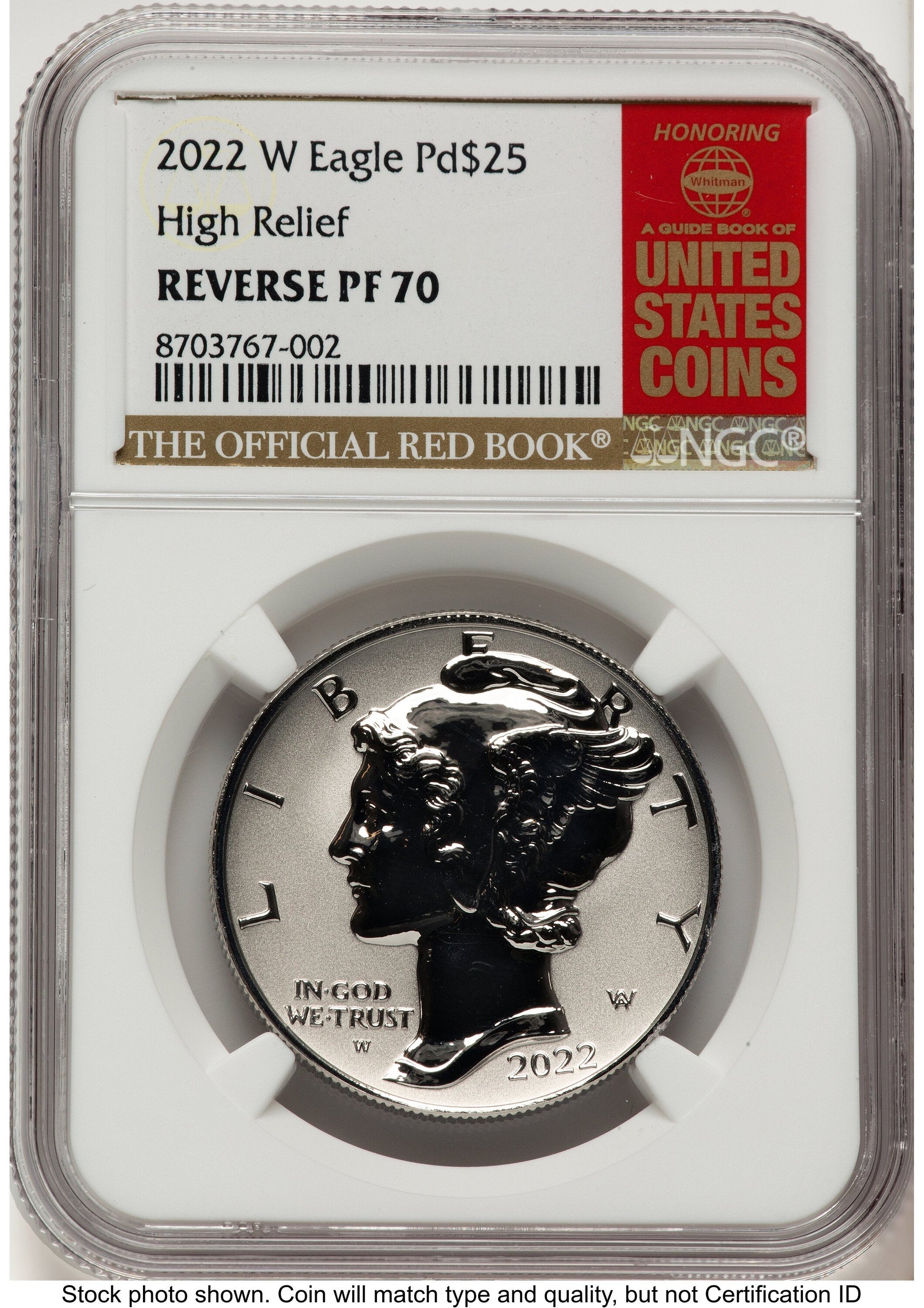 2022-W Palladium Eagle 1 oz REV Red Book NGC PF70