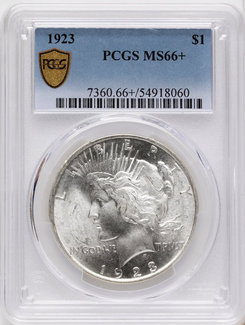 1923 Peace Dollar PCGS MS66+