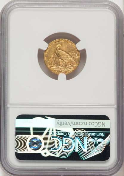 1912 $2.50 Indian Quarter Eagle NGC MS62